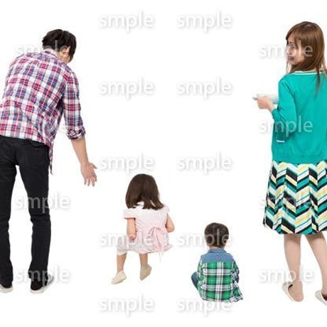 Cutout People　4人家族　II_350