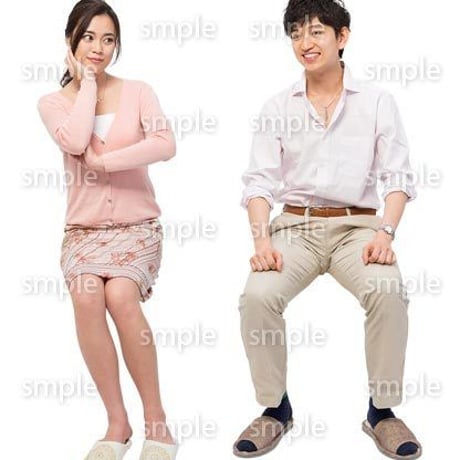 Cutout People　アットホーム　座る　II_391