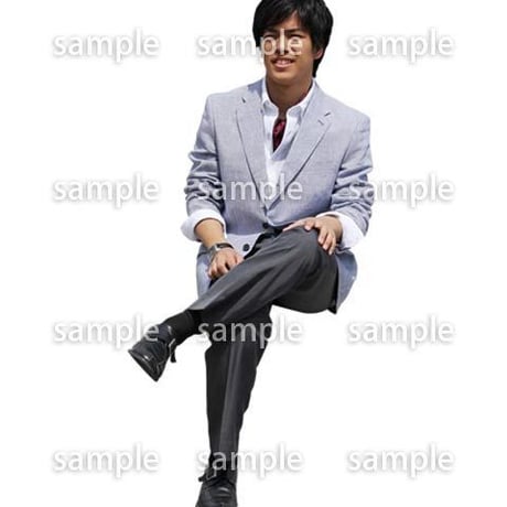 人物切抜き素材　座る人Ⅱ編　Q_397