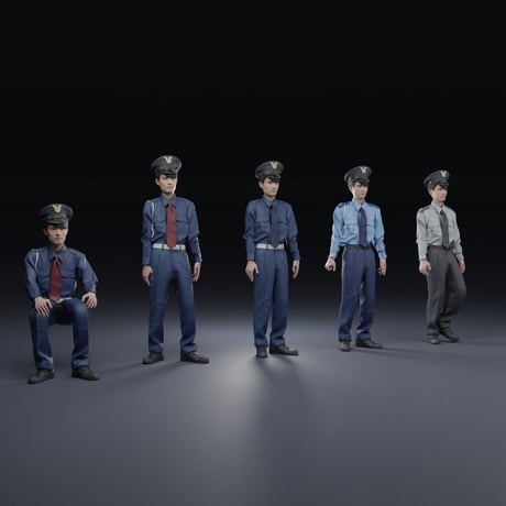 3D人モデルAポーズ　155_Toshi