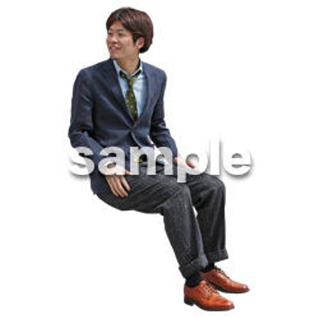 人物切抜き素材　座る人Ⅱ編　Q_366