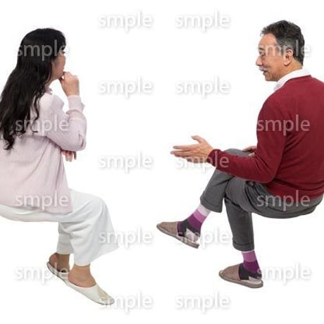 Cutout People　アットホーム　座る　II_434