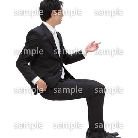 Cutout People　パーティー座る人　DD_403