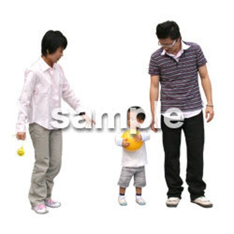 人物切抜き素材　ファミリー編　F_205