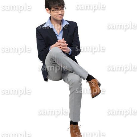 人物切抜きセット☆座る男性　1_set175