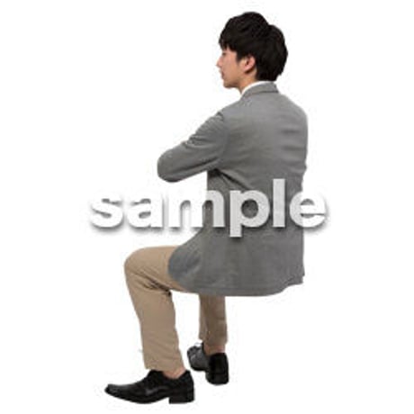 Cutout People　座る　男性　LL_229