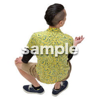 Cutout People　鳥瞰　座る男性 　FF_435
