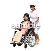人物切抜き素材　医療・シニア車椅子編　D_239