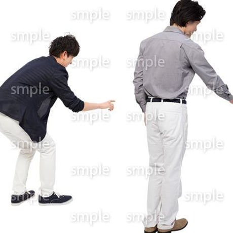 Cutout People　男性ペア　JJ_434