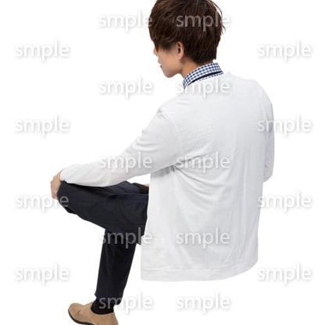 Cutout People　座る　男性　LL_360
