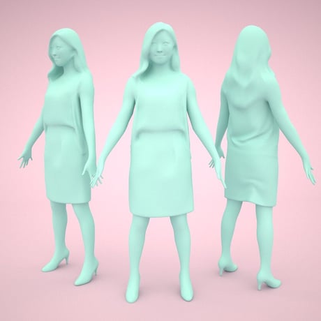 3D人モデルAポーズ　054_Mao