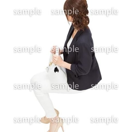 Cutout People　鳥瞰　座る女性 　FF_478