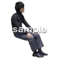 人物切抜き素材　座る人Ⅱ編　Q_526