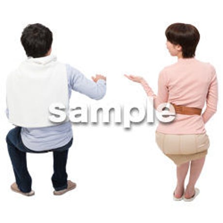 Cutout People　アットホーム　座る　II_390