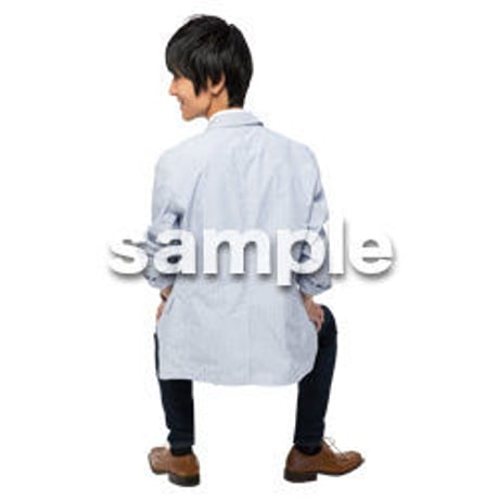 Cutout People　座る　男性　LL_290