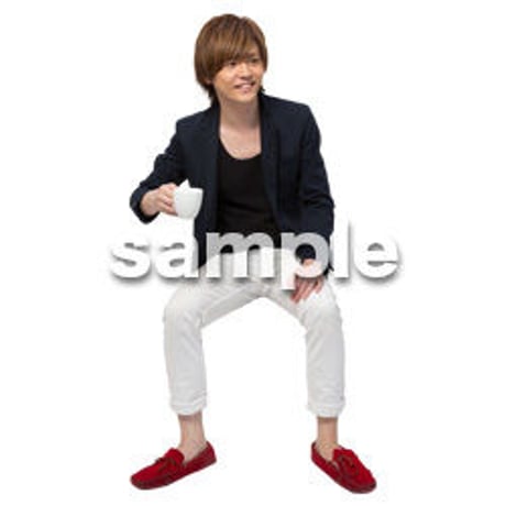 Cutout People　座る　男性　LL_126