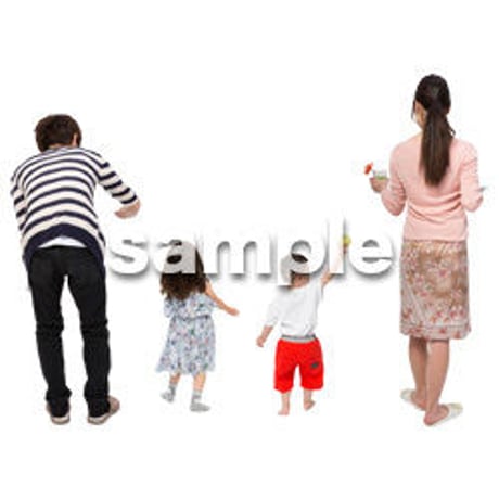 Cutout People　4人家族　II_345