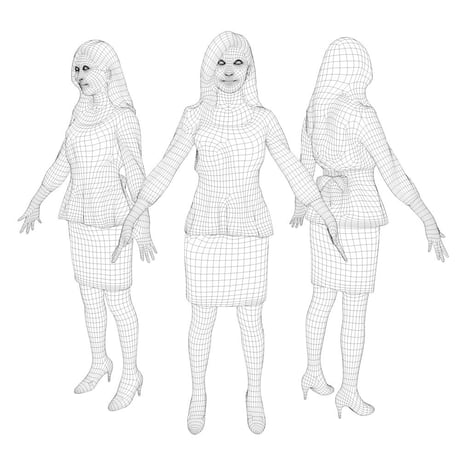 3D人モデルAポーズ　060_Mao