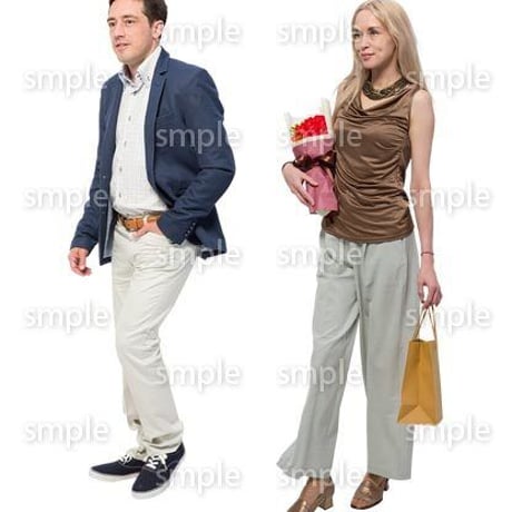 Cutout People　外国人ペア　JJ_457