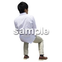 人物切抜き素材　座る人Ⅱ編　Q_523