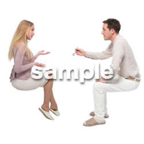Cutout People　アットホーム　座る　II_438