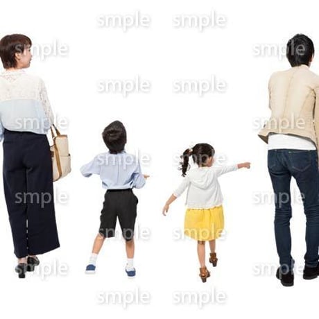 Cutout People　4人ファミリー　GG_350