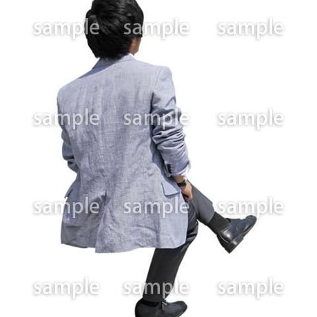 人物切抜き素材　座る人Ⅱ編　Q_402