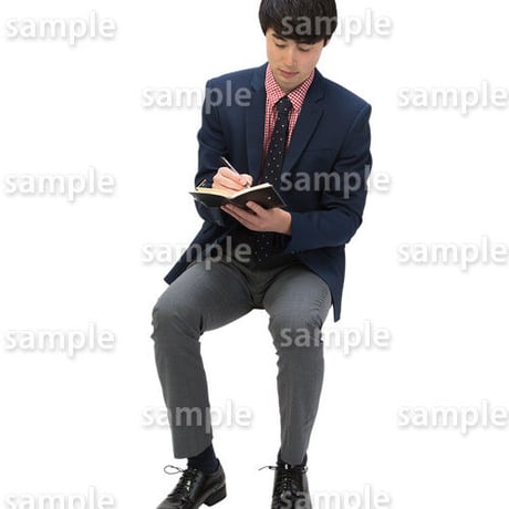 人物切抜きセット☆座る男性　1_set175