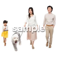 Cutout People　犬の散歩　II_441