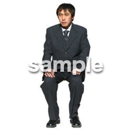 人物切抜き素材　座る人編　H_172