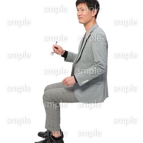 Cutout People　座る　男性　LL_248