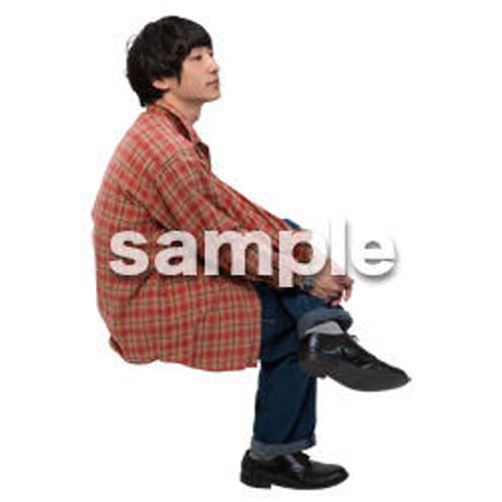 Cutout People　座る　男性　LL_428