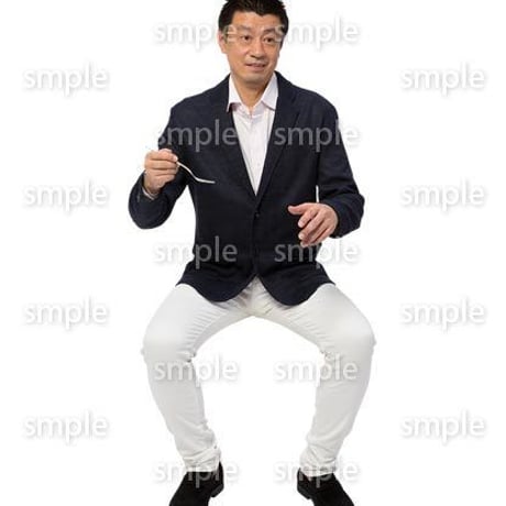 Cutout People　座る　男性　LL_071