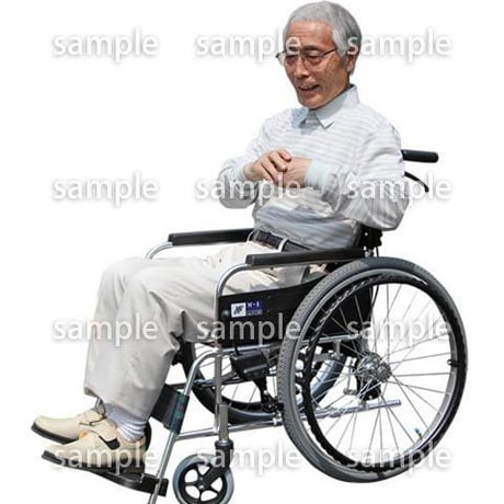 人物切抜き素材　シニア介護編　S_105