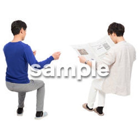 Cutout People　アットホーム　座る　II_424