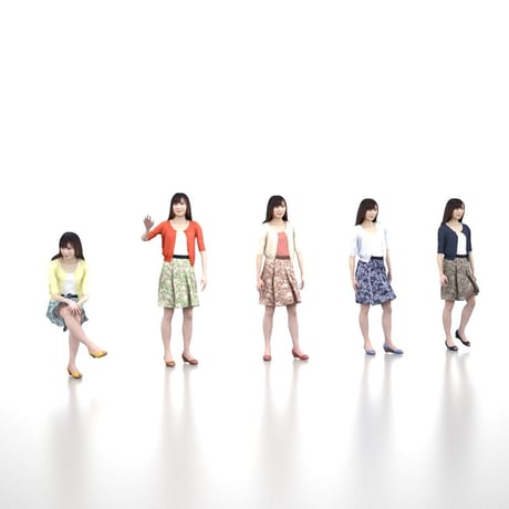 3D人モデルAポーズ　080_Yui
