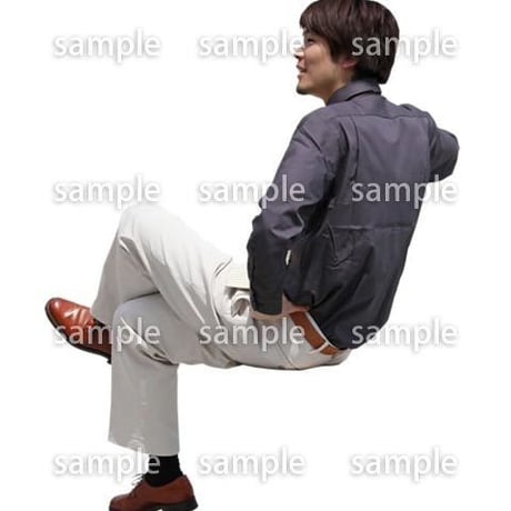人物切抜き素材　座る人Ⅱ編　Q_431