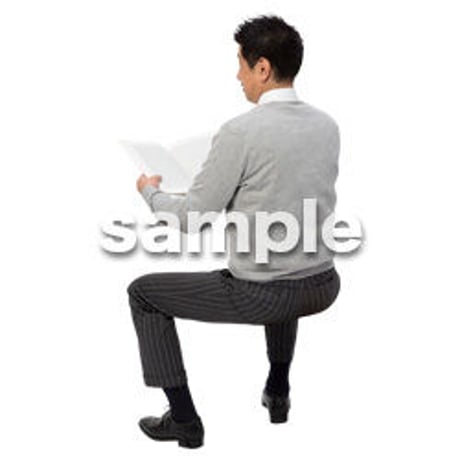 Cutout People　座る　男性　LL_260