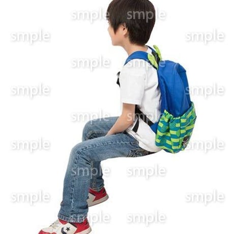 Cutout People　座る　男の子　LL_529