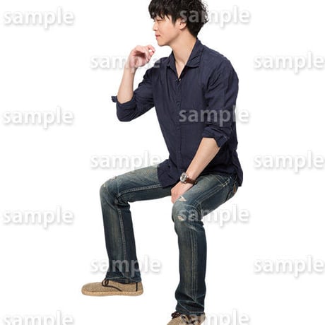 人物切抜きセット☆座る男性　1_set177