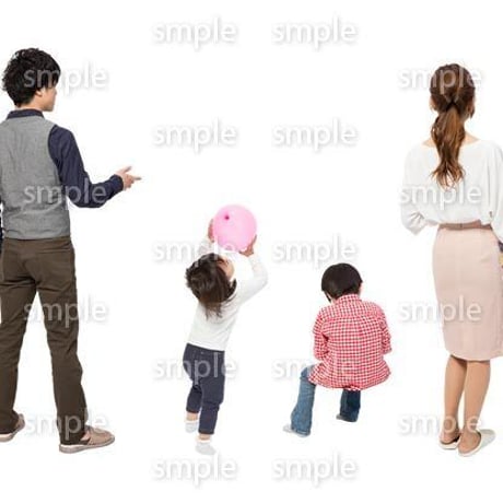 Cutout People　4人家族　II_340