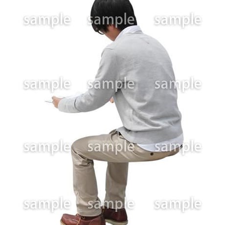 人物切抜き素材　座る人Ⅱ編　Q_510