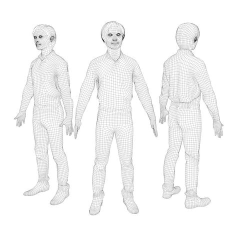 3D人モデルAポーズ　068_Syun