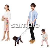 Cutout People　犬の散歩　II_452