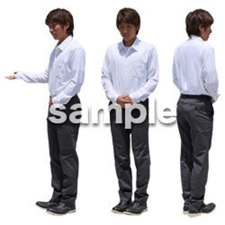 人物切抜き素材　ショップスタッフ　T_517