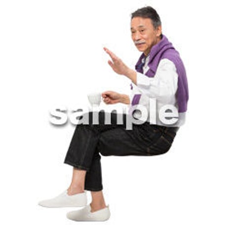 Cutout People　座る　男性　LL_508