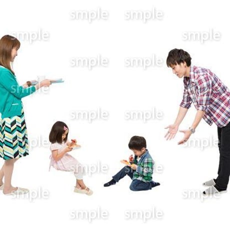 Cutout People　4人家族　II_348