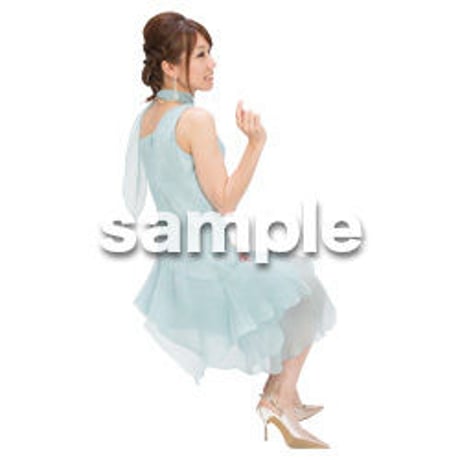 Cutout People　パーティー座る人　DD_479