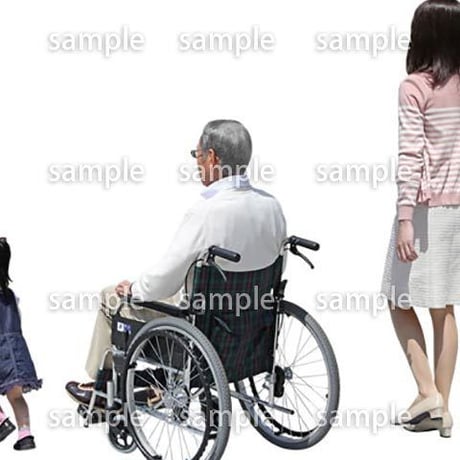 人物切抜き素材　シニア介護編　S_009