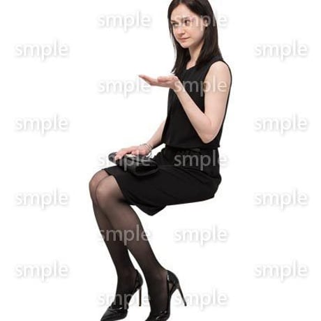 Cutout People　座る　外国人　KK_502